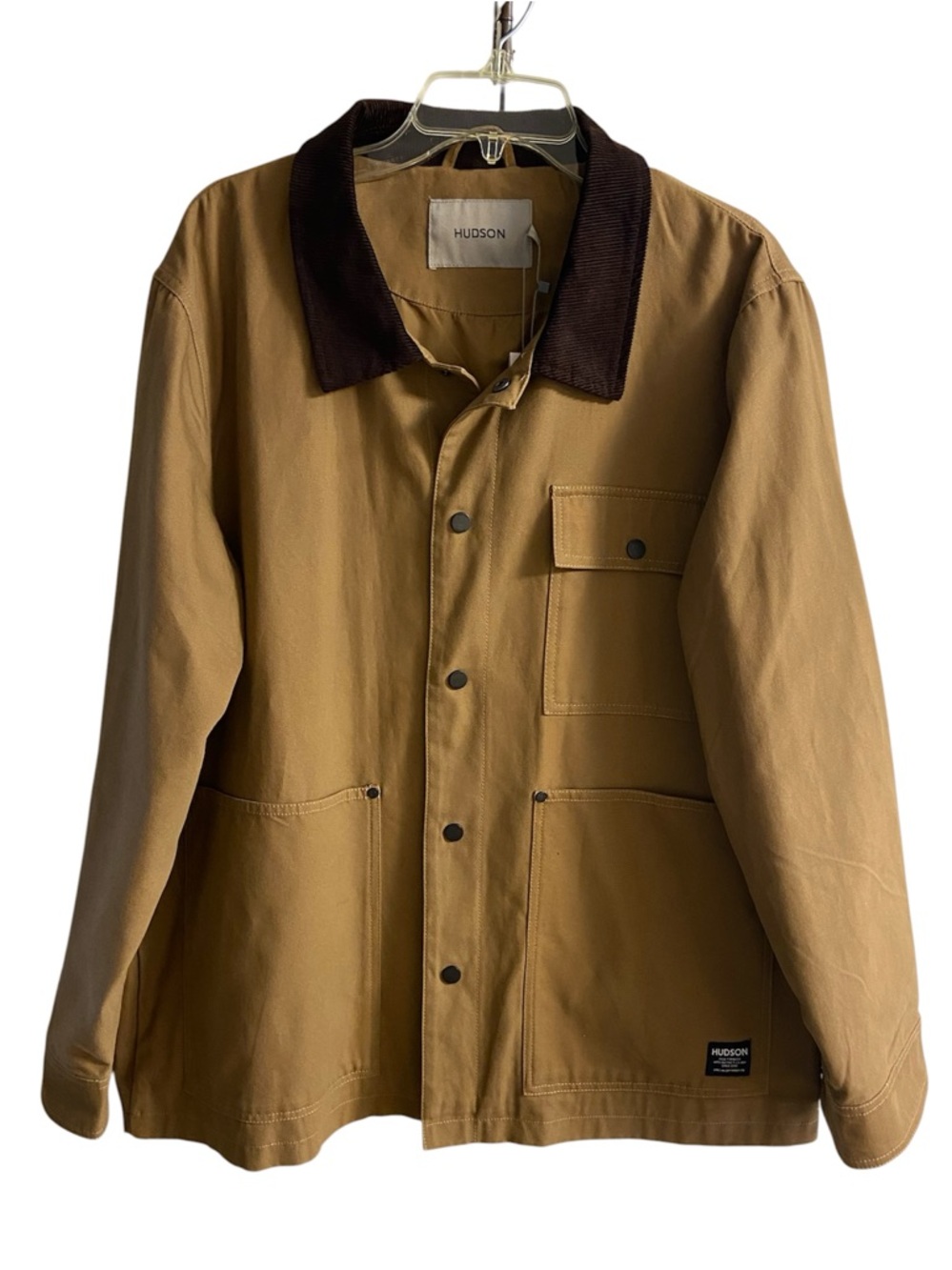 Hudson khaki brown chore barn jacket corduroy collar men XL NWT - Picture 2 of 9